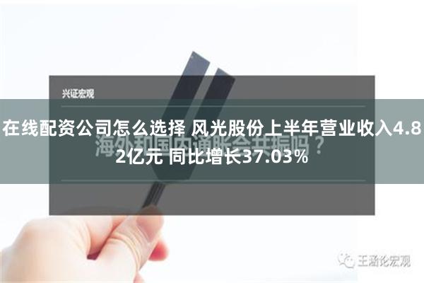 在线配资公司怎么选择 风光股份上半年营业收入4.82亿元 同比增长37.03%