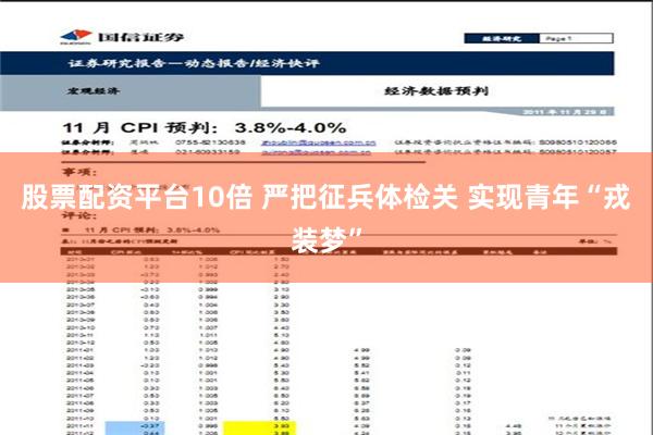 股票配资平台10倍 严把征兵体检关 实现青年“戎装梦”