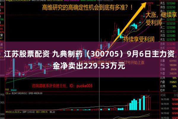 江苏股票配资 九典制药（300705）9月6日主力资金净卖出229.53万元